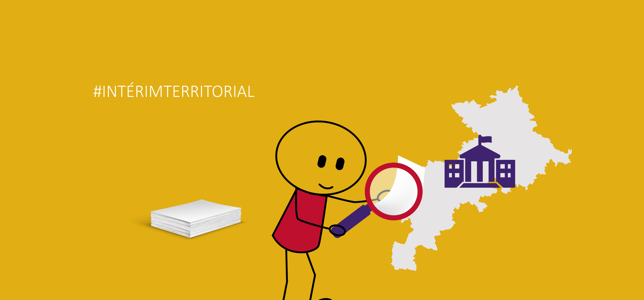 Bonhomme regardant une carte du département