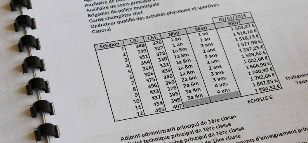 grille indiciaire d'un cadre d'emploi de la fonction publique territoriale